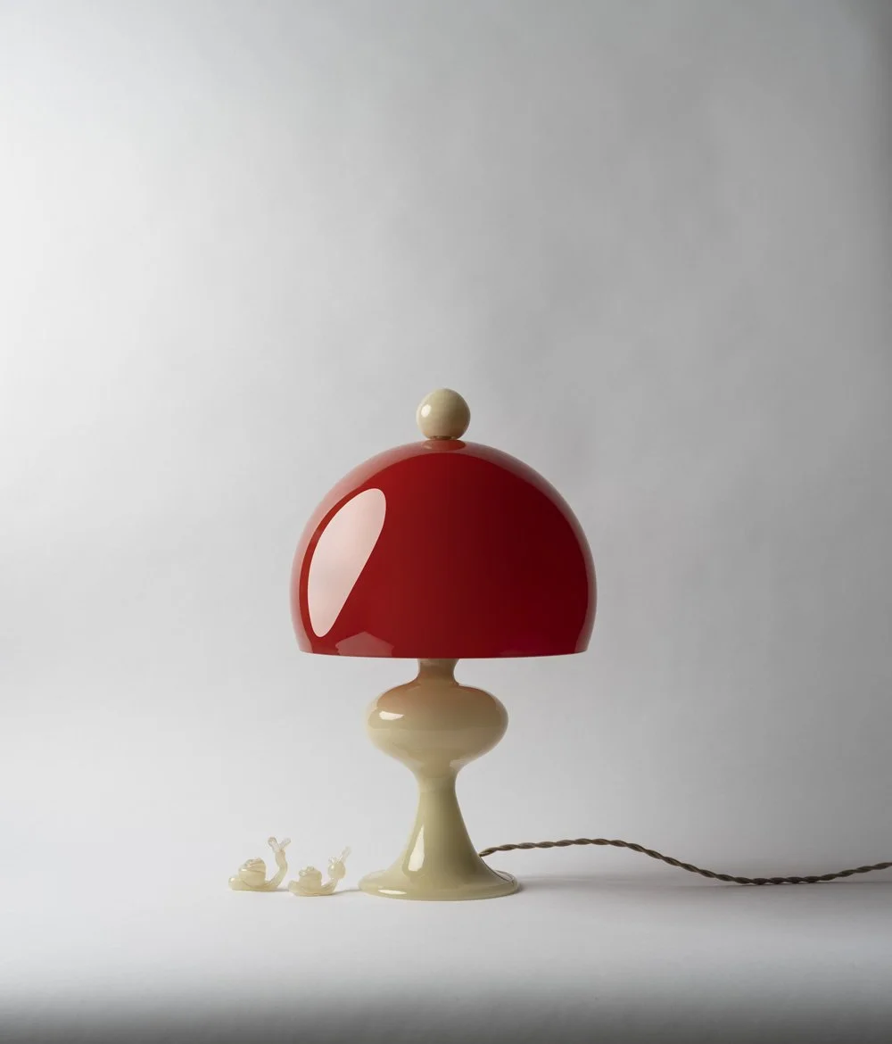 JH Bobine Glass Lamp in Sand — Jessica Helgerson Interior Design